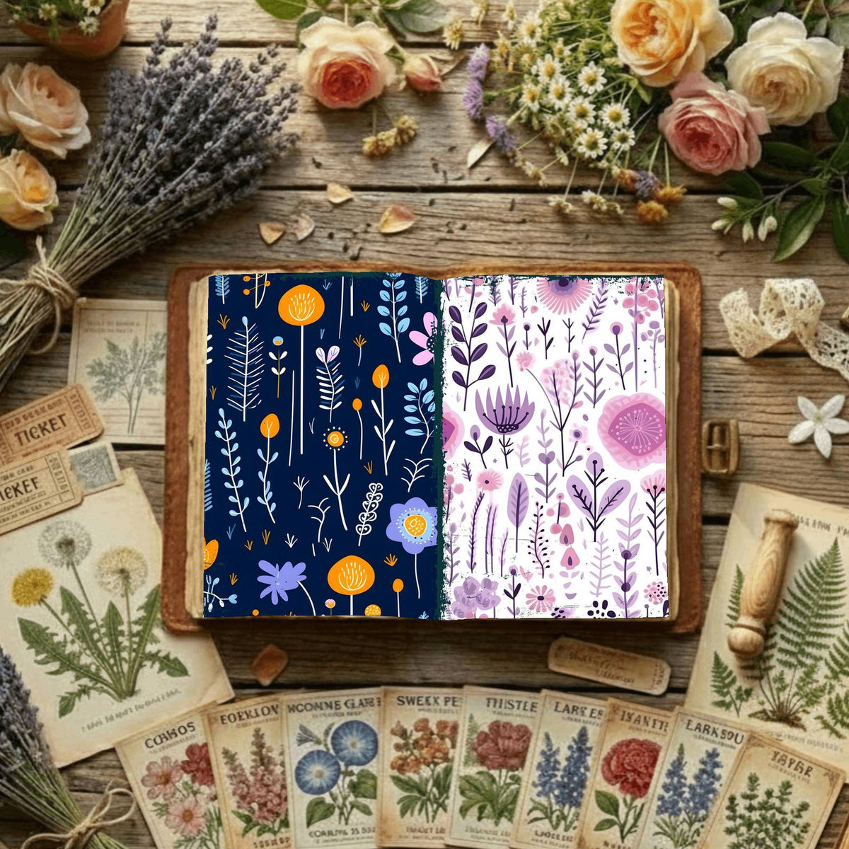 Floral Digital Papers