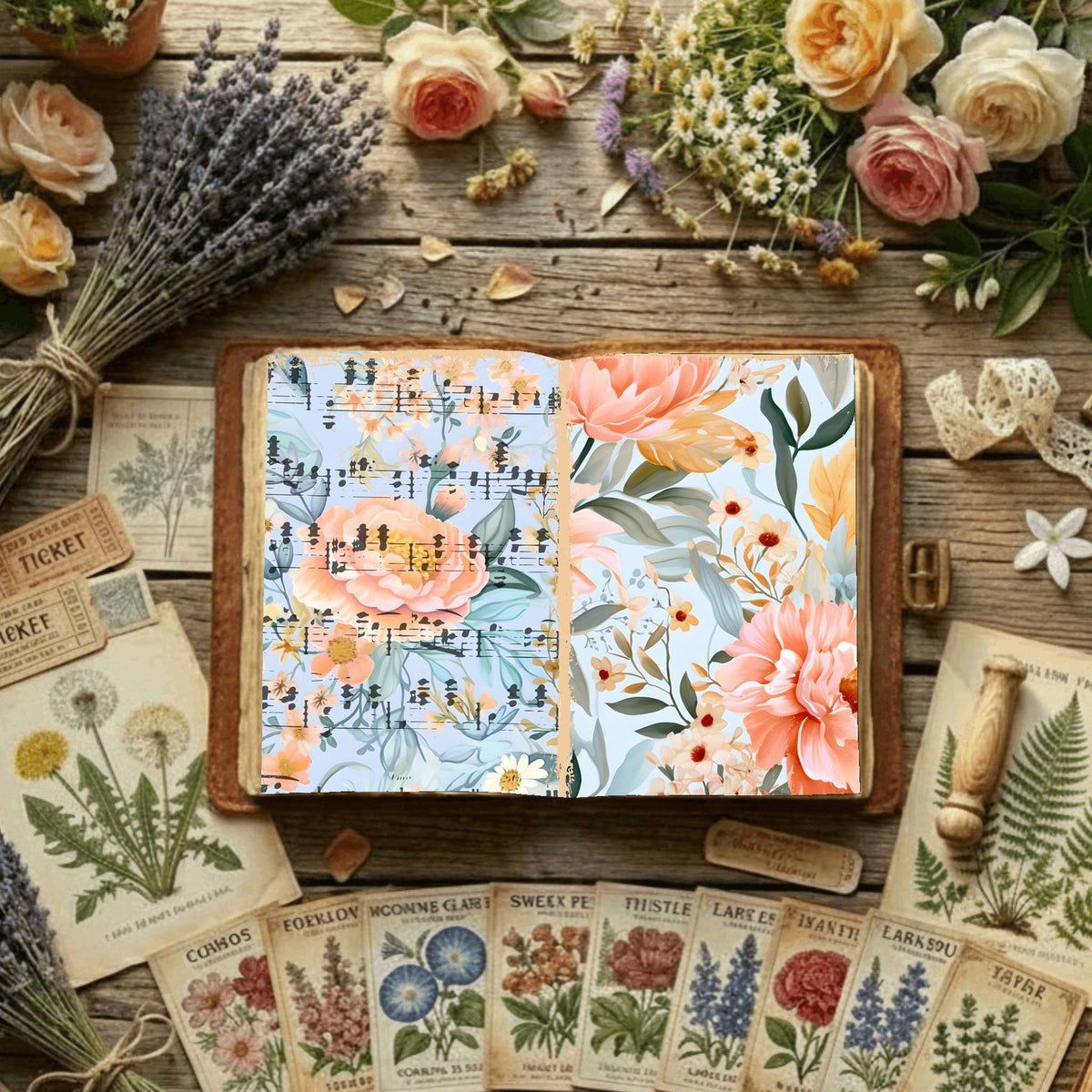 Floral Digital Papers