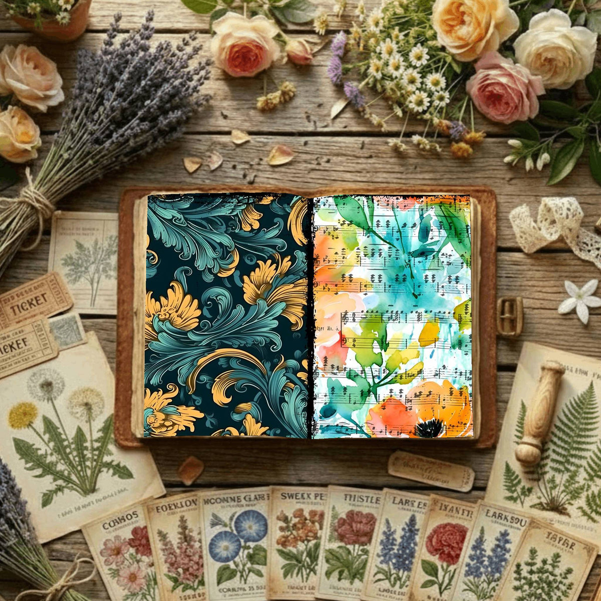 Floral Digital Papers