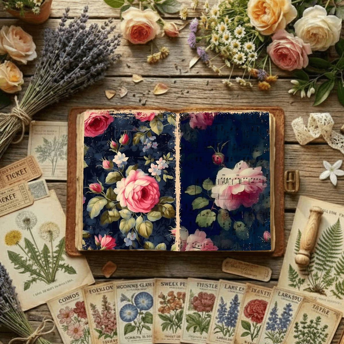 Floral Digital Papers