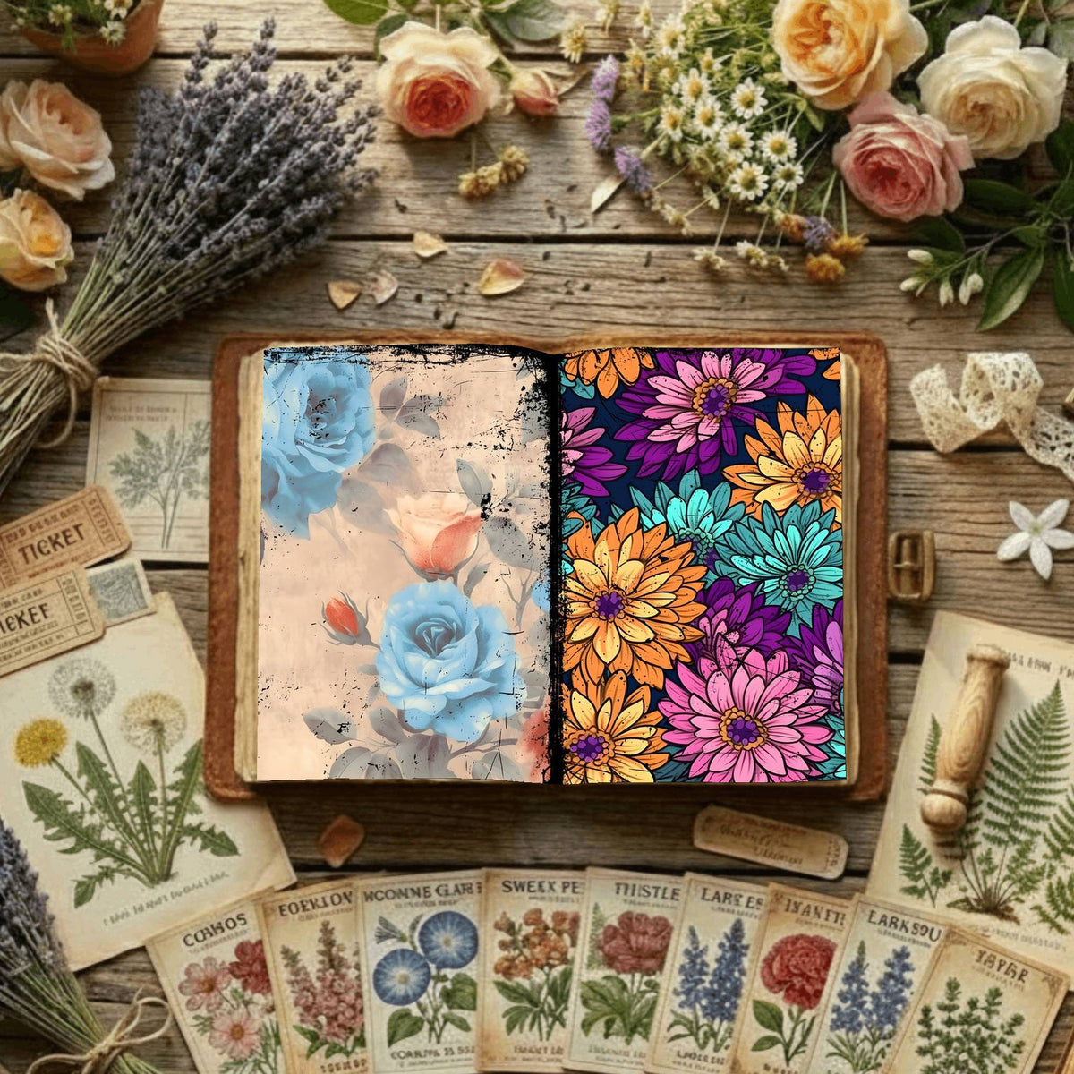 Floral Digital Papers