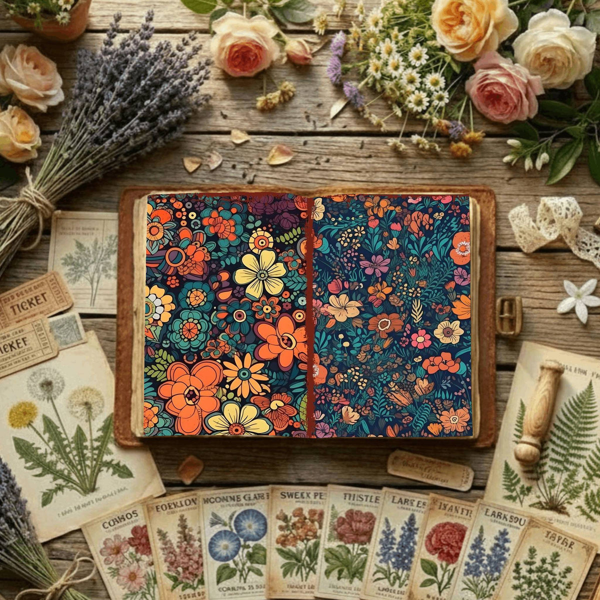 Floral Digital Papers