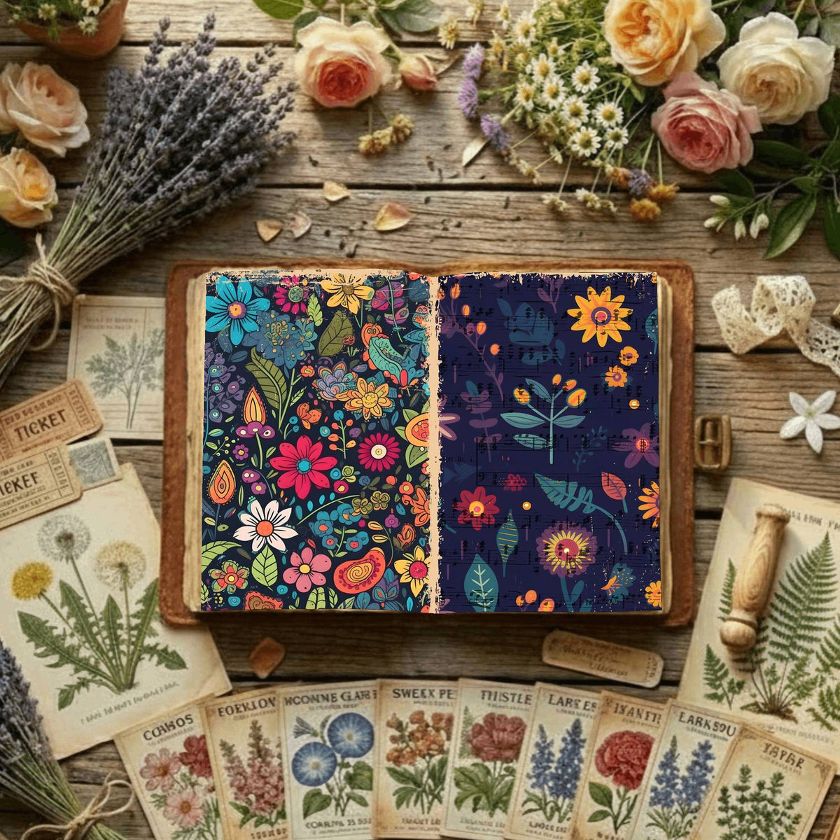 Floral Digital Papers