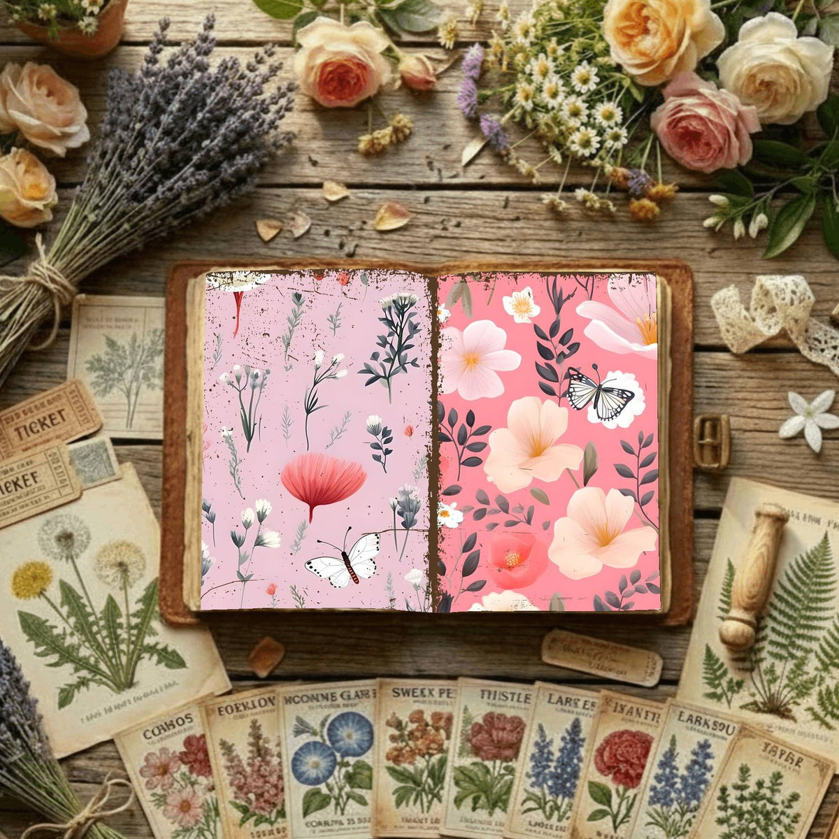 Floral Digital Papers