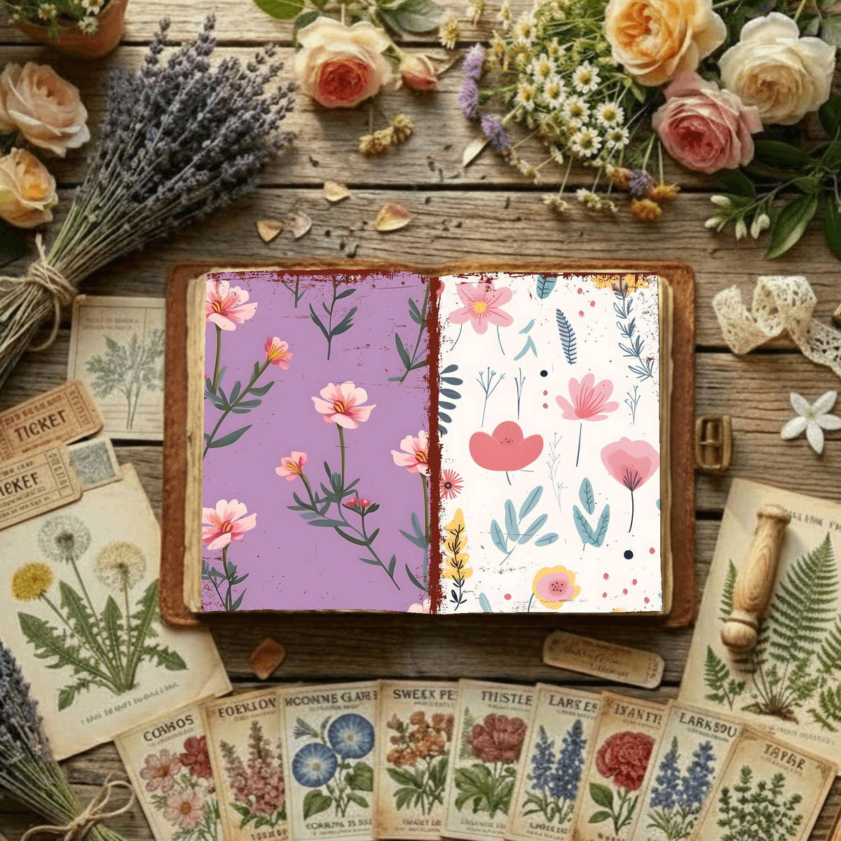 Floral Digital Papers