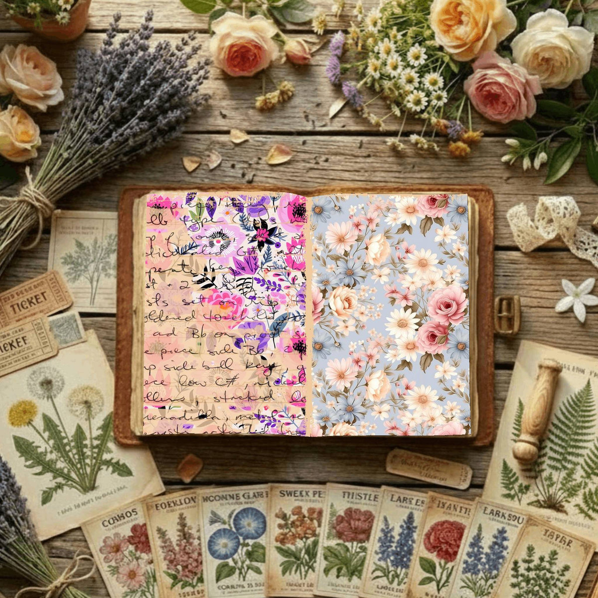 Floral Digital Papers
