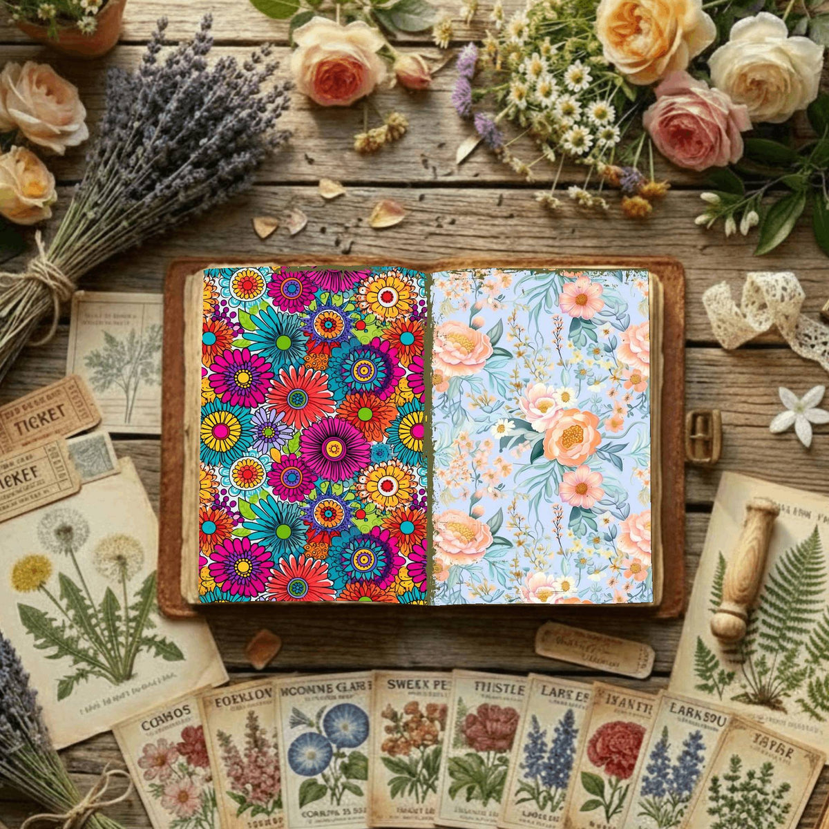 Floral Digital Papers