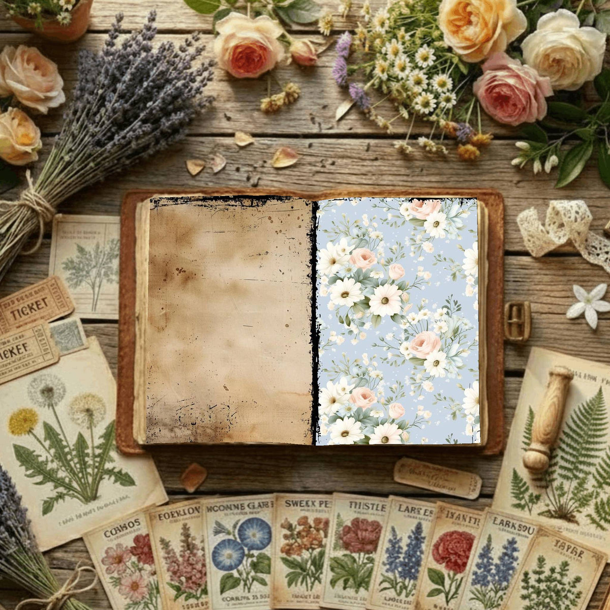 Floral Digital Papers
