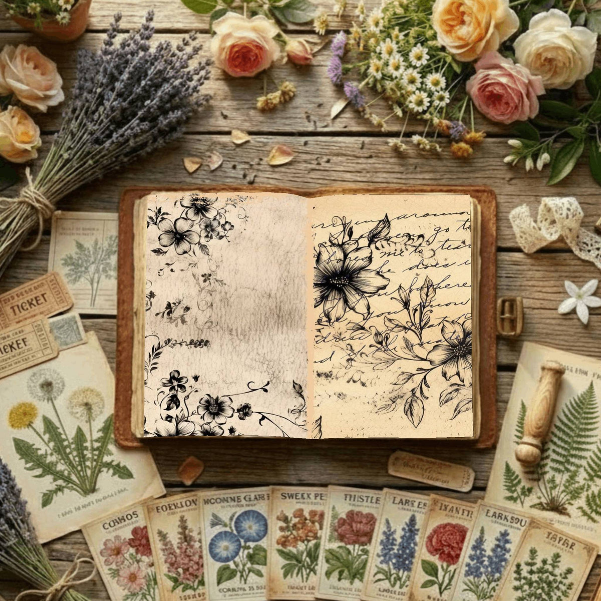 Floral Digital Papers