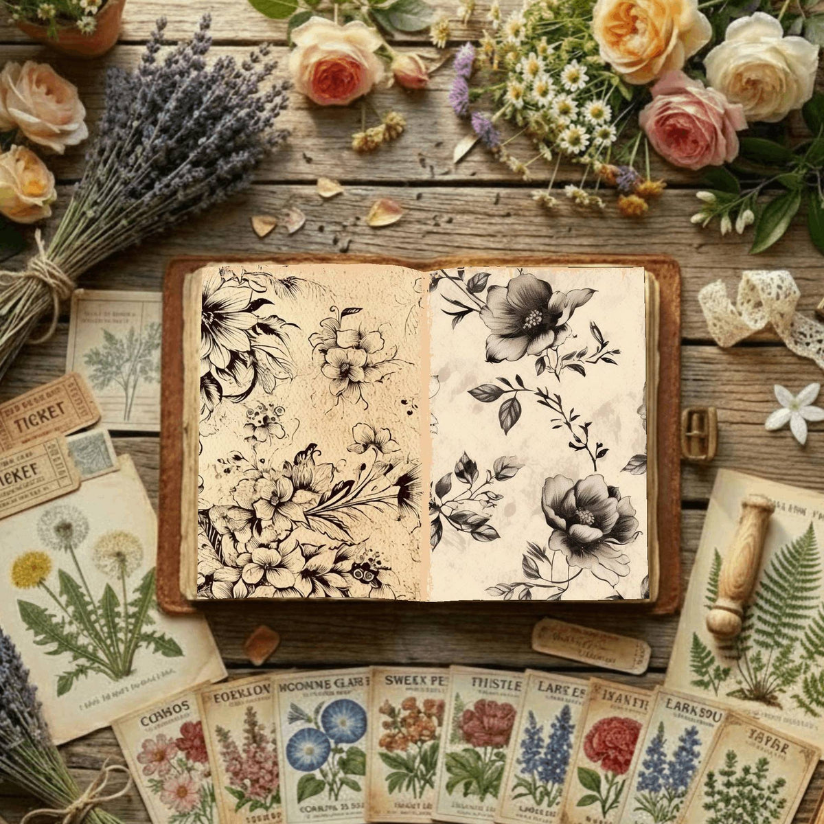 Floral Digital Papers