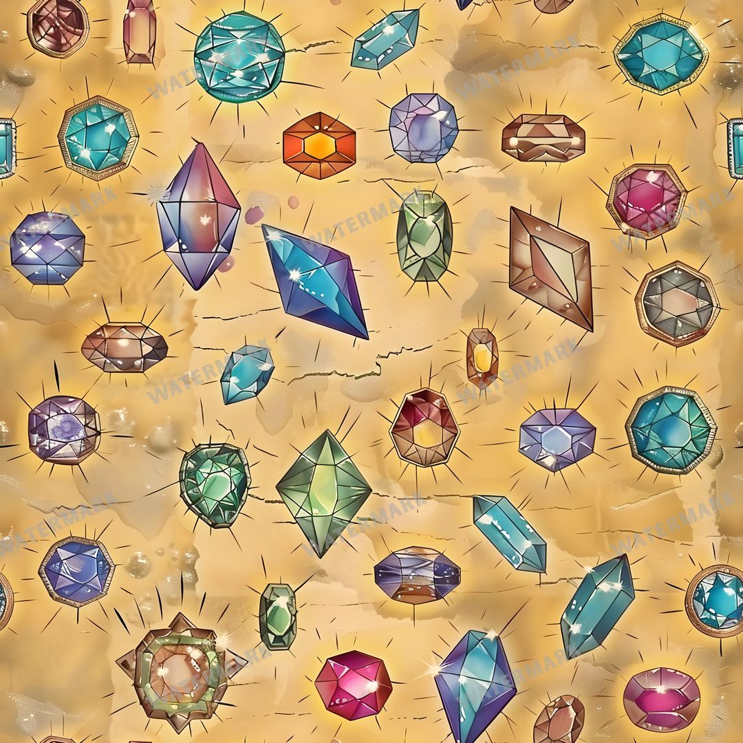 Gems Seamless Pattern