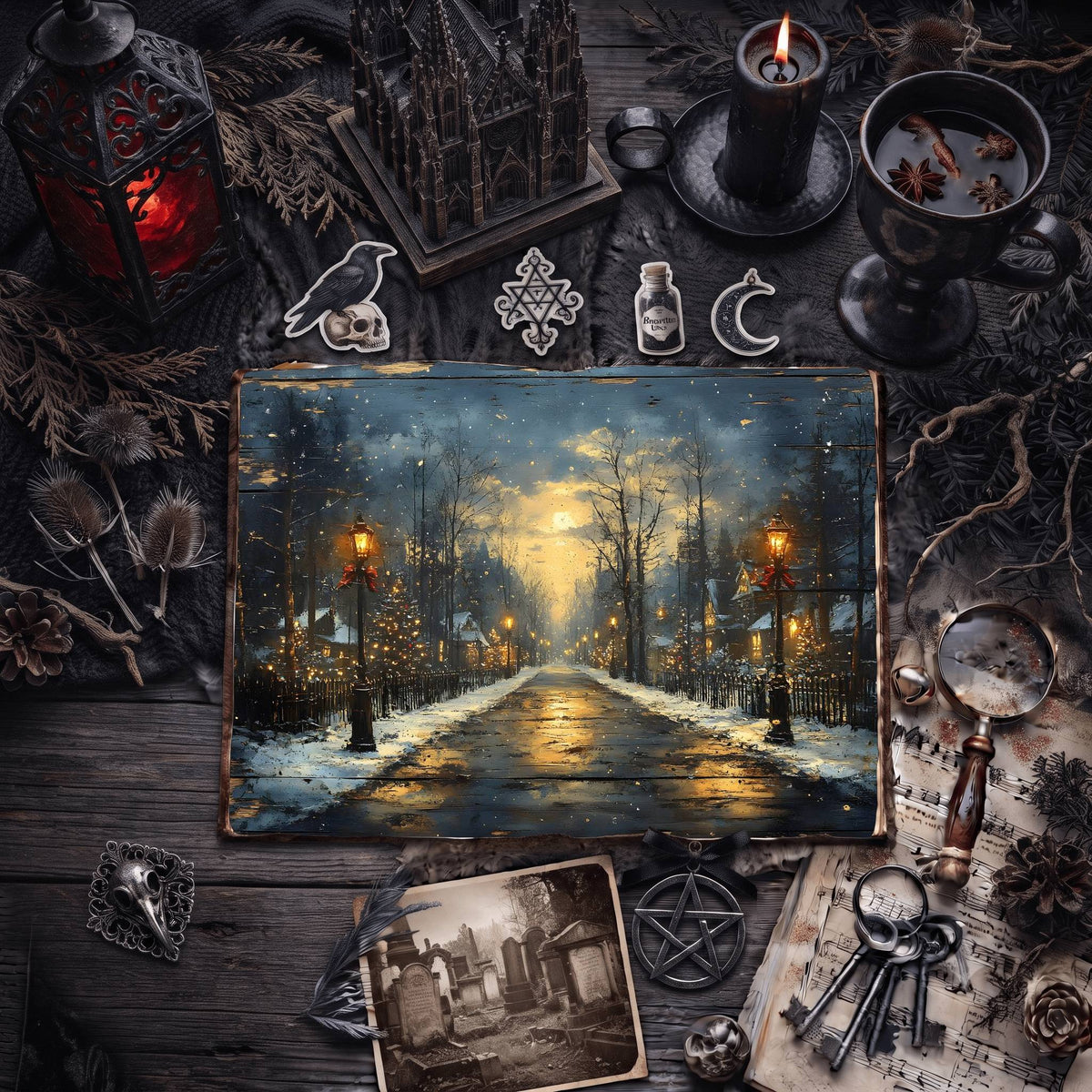 Gothic Christmas Digital Papers
