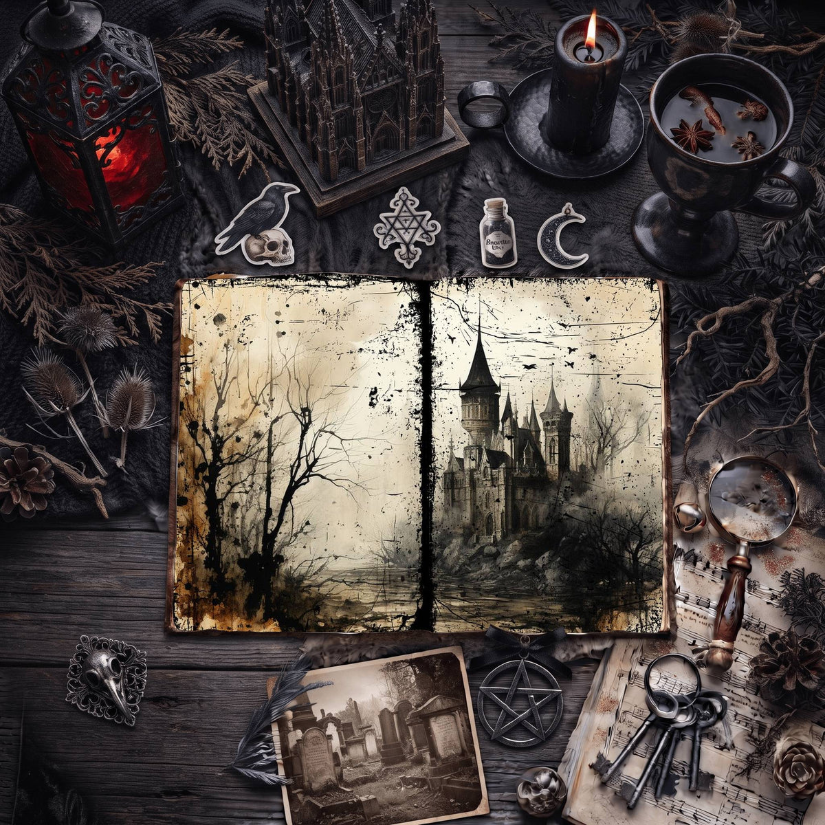 Gothic Digital Papers