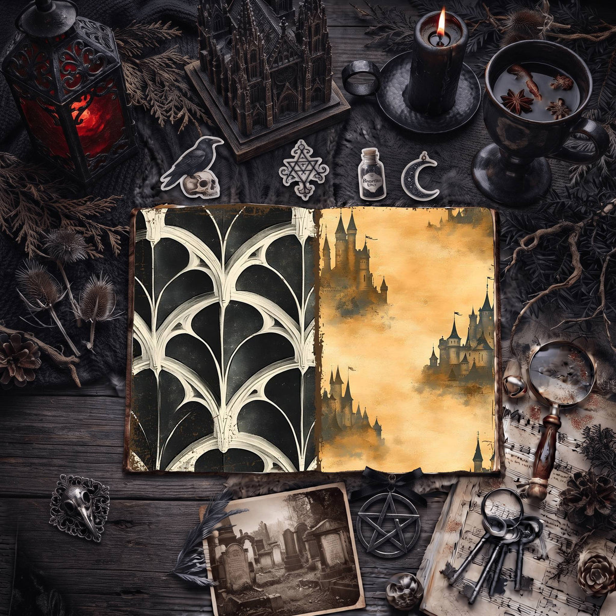 Gothic Digital Papers