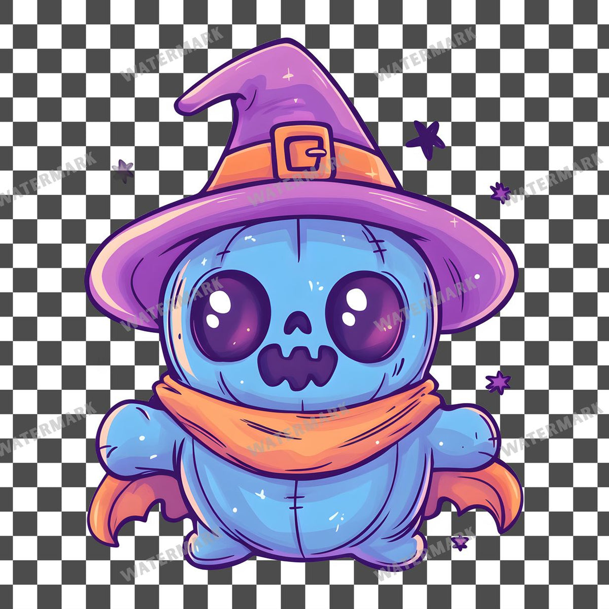 Halloween Kawaii Style Clipart Pngs