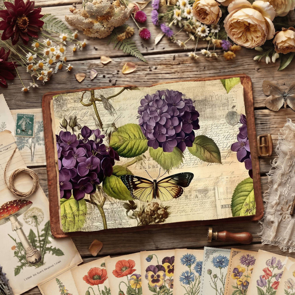 Hydrangea Flower Digital Papers