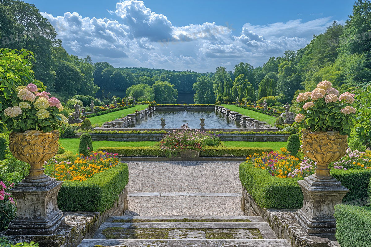 Lavish Baroque Garden digital photo backdrop for photo editing, preview 19
