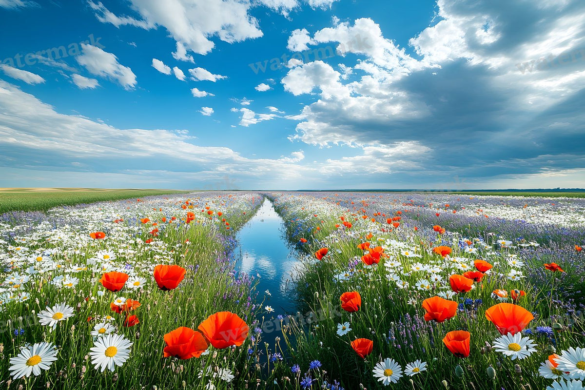 Meadow Bliss digital photo backdrop for photo editing, preview 19