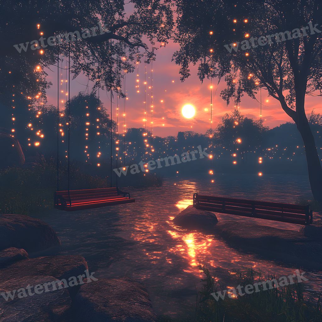 Moonlit Clearing Backdrop Images