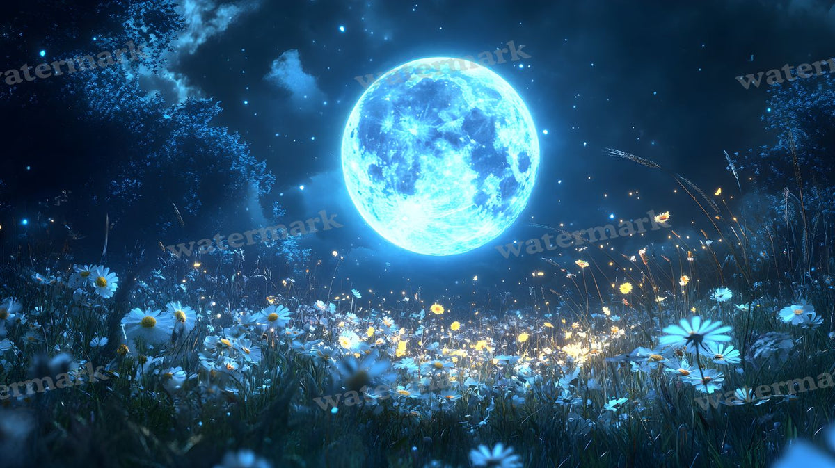 Moonlit Meadow Backdrop Images