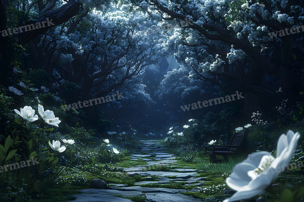 Moonlit Mysteriougarden Backdrop Images