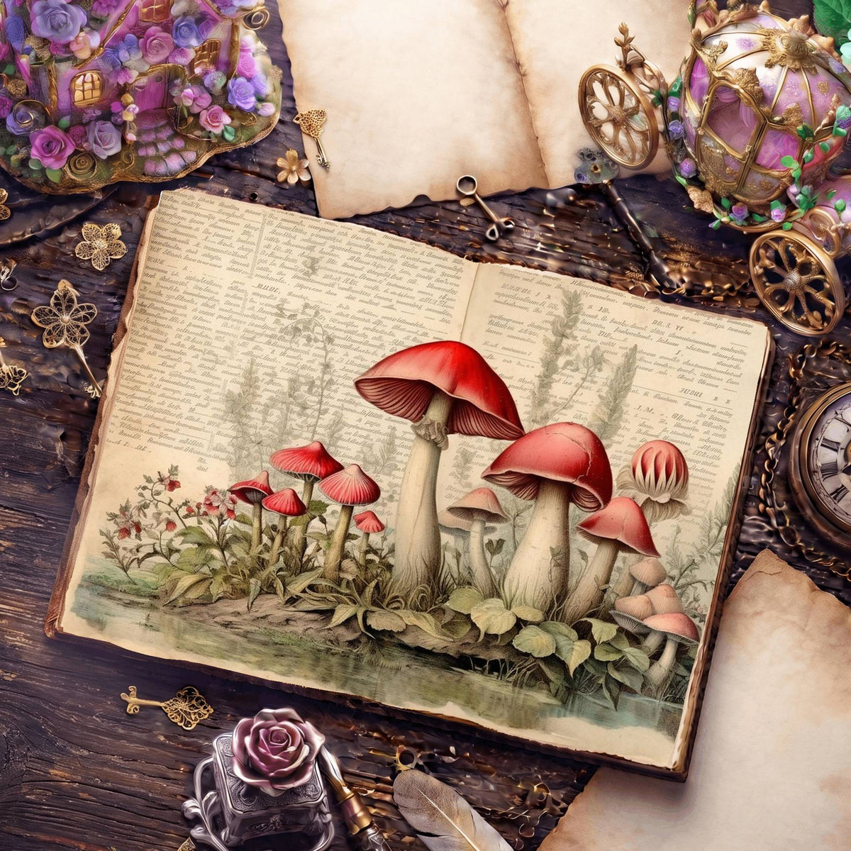 Mushroom Digital Papers
