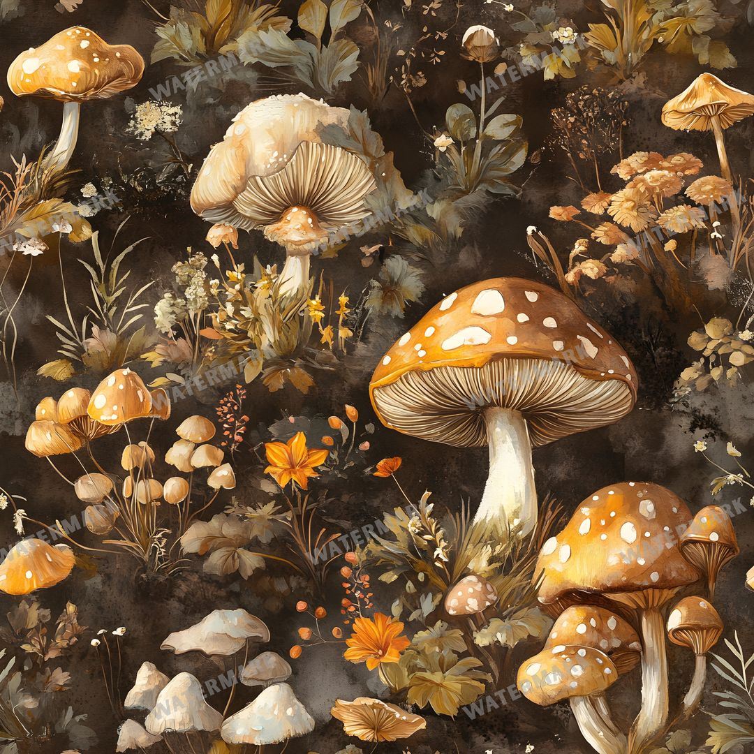 Mushrooms Seamless Pattern