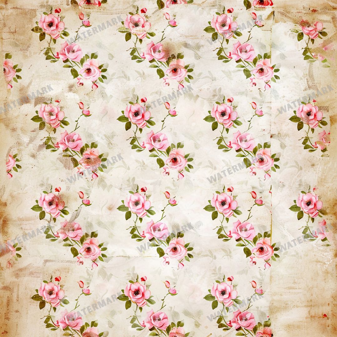 Pink Roses Seamless Pattern