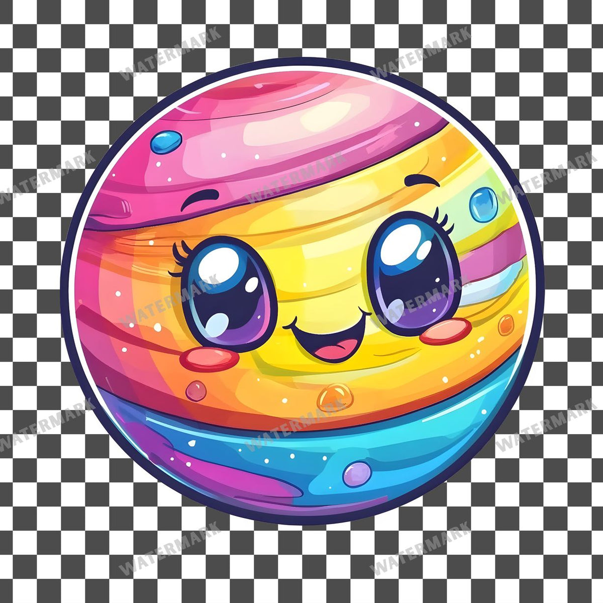 Planet Kawaii Style Clipart Pngs