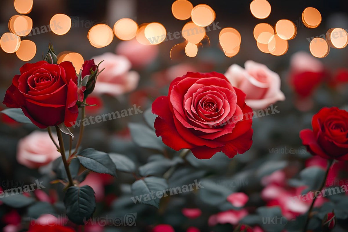 Valentine Rose Garden digital photo backdrop for photo editing, preview 19