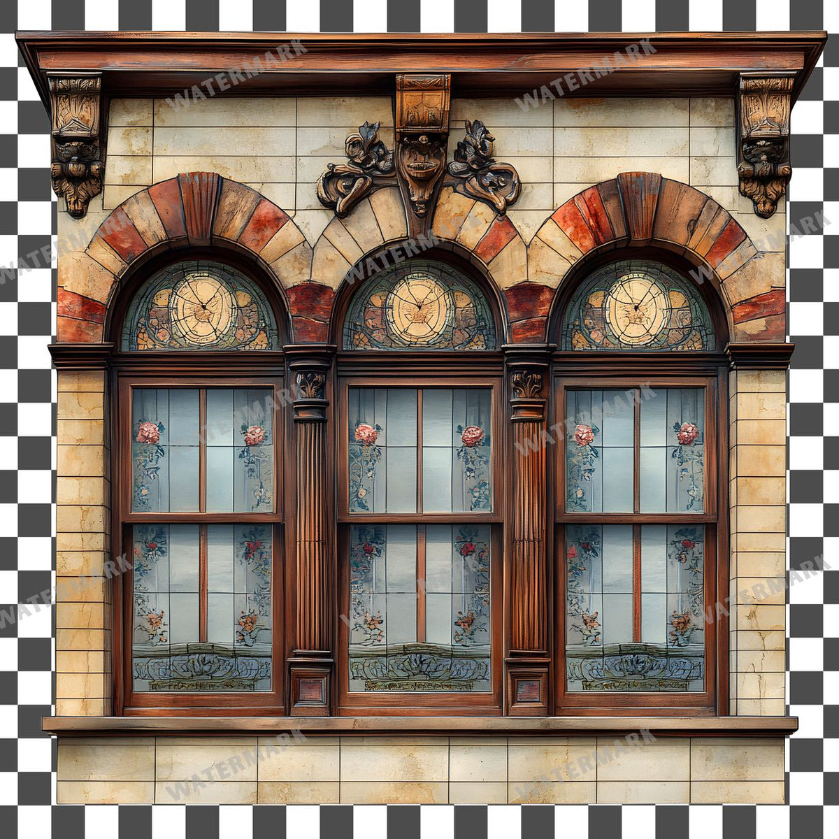 Window Vintage Style Clipart Pngs