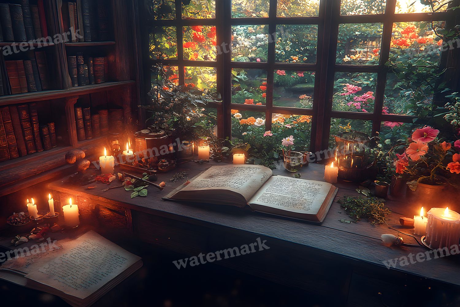 Witch’Study Desk Backdrop Images