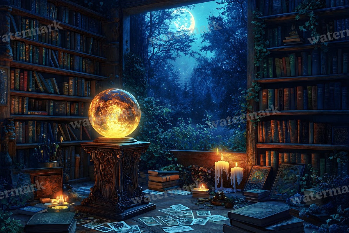 Witchs Crystal Ball Backdrop Images