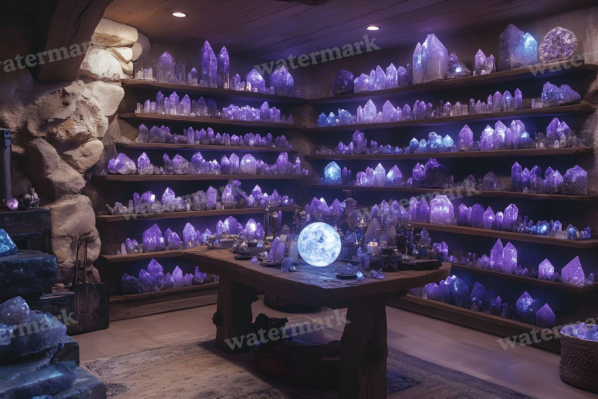 Witchs Crystal Den Backdrop Images