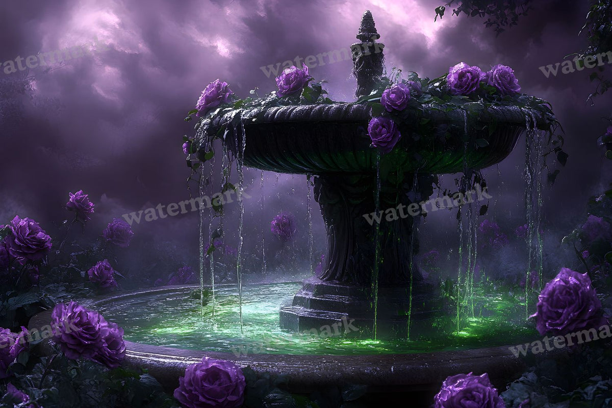 Witchs Eerie Garden Backdrop Images