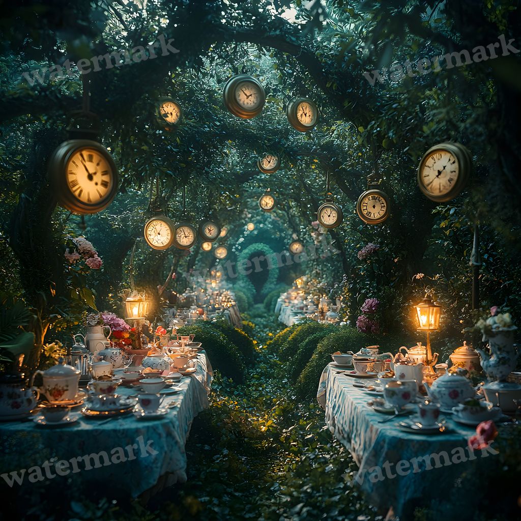Wonderland Tea Party Backdrop Images
