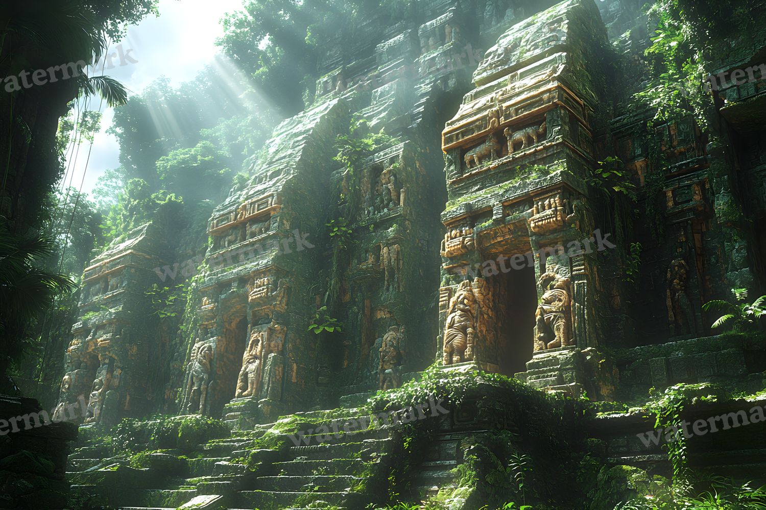 Amazonian Temple Ruins Backdrop Images