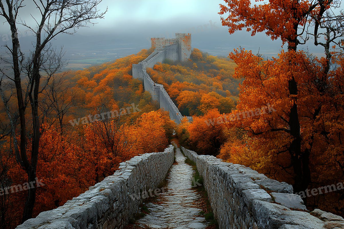 Autumn Castle Wallpov Backdrop Images