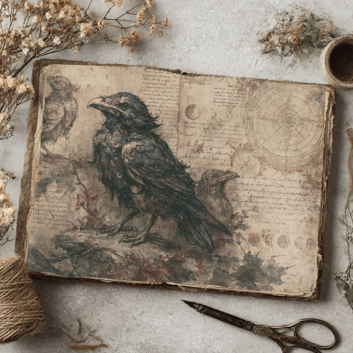 Mysterious Raven Journal Paper