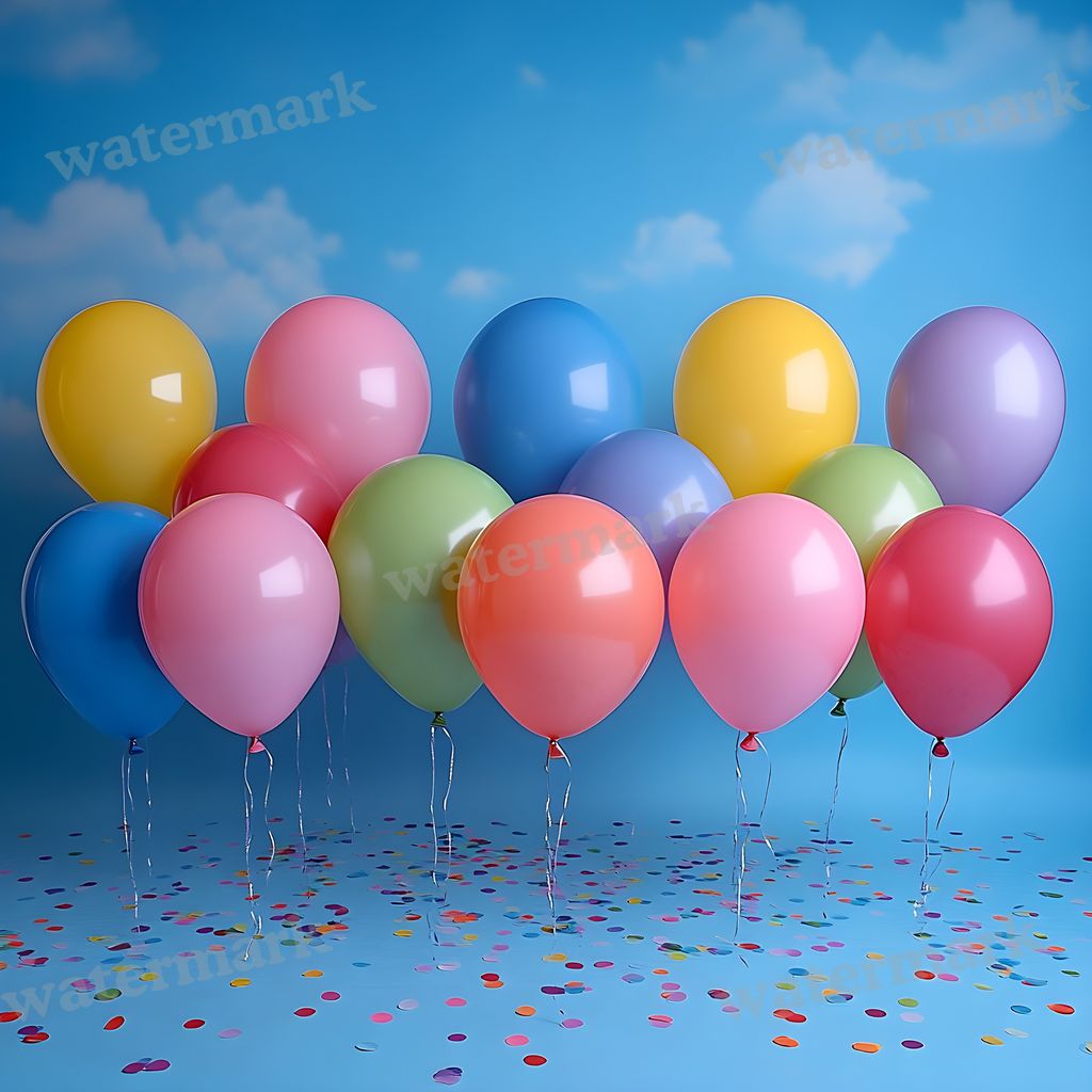 Rainbow Balloon Backdrop Images