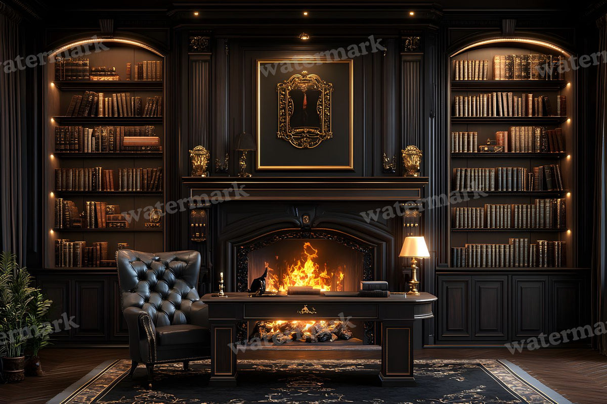Royal Study Elegance digital photo backdrop for photo editing, preview 20