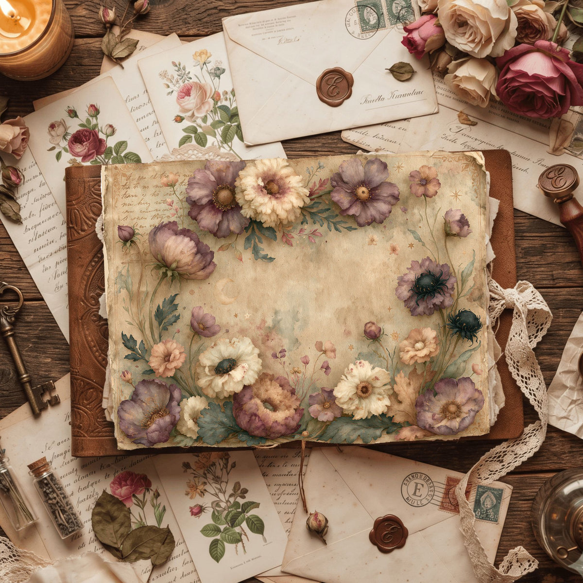 Softly Aged Vintage Writing Paper