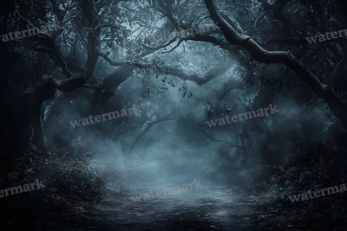 Spooky Forest digital photo backdrop for photo editing, preview 20