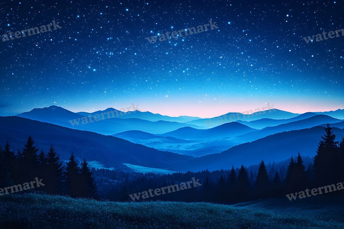 Starry Night digital photo backdrop for photo editing, preview 20