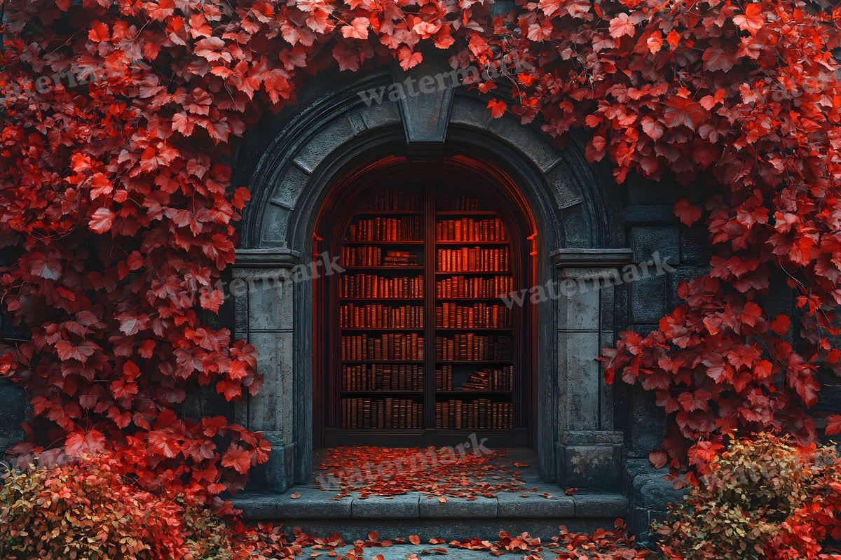 Whisper Library Forest digital photo backdrop for photo editing, preview 20