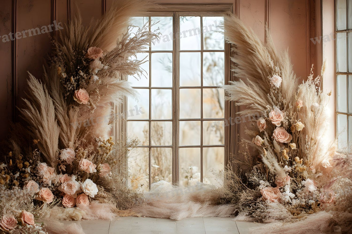 Boho Pink Arch Backdrop Images