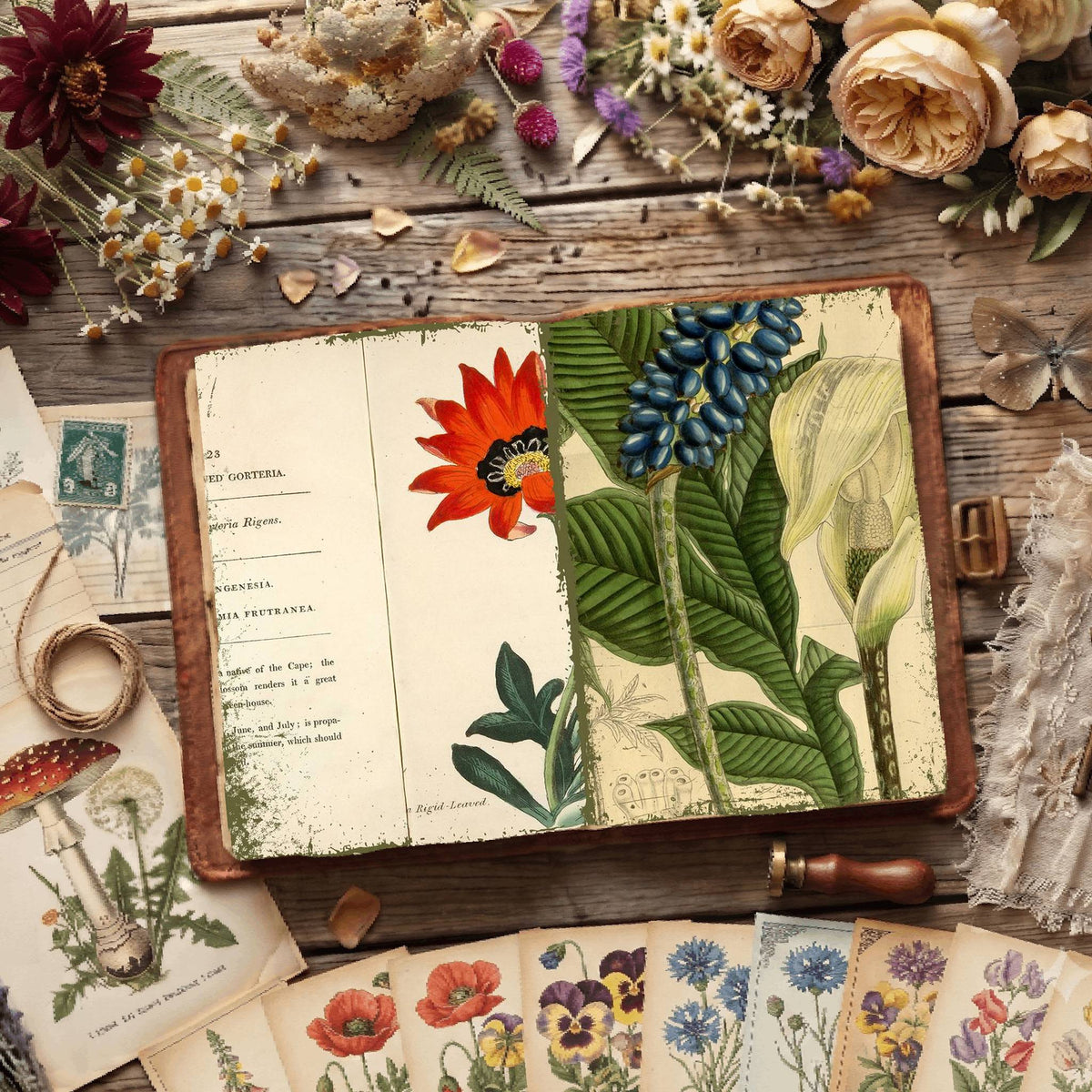 Botanical Illustrations Digital Papers