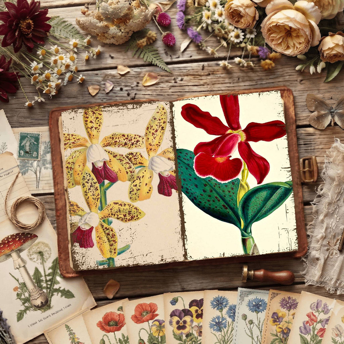 Botanical Illustrations Digital Papers