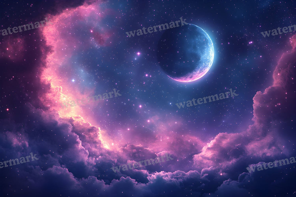 Celestial Glow Scene digital photo backdrop for photo editing, preview 20