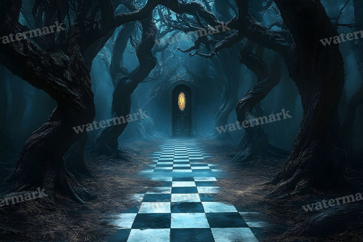Checkered Garden Path Backdrop Images